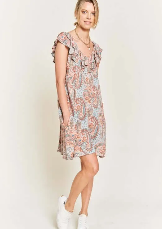 Pretty in Paisley Dress Made in USA