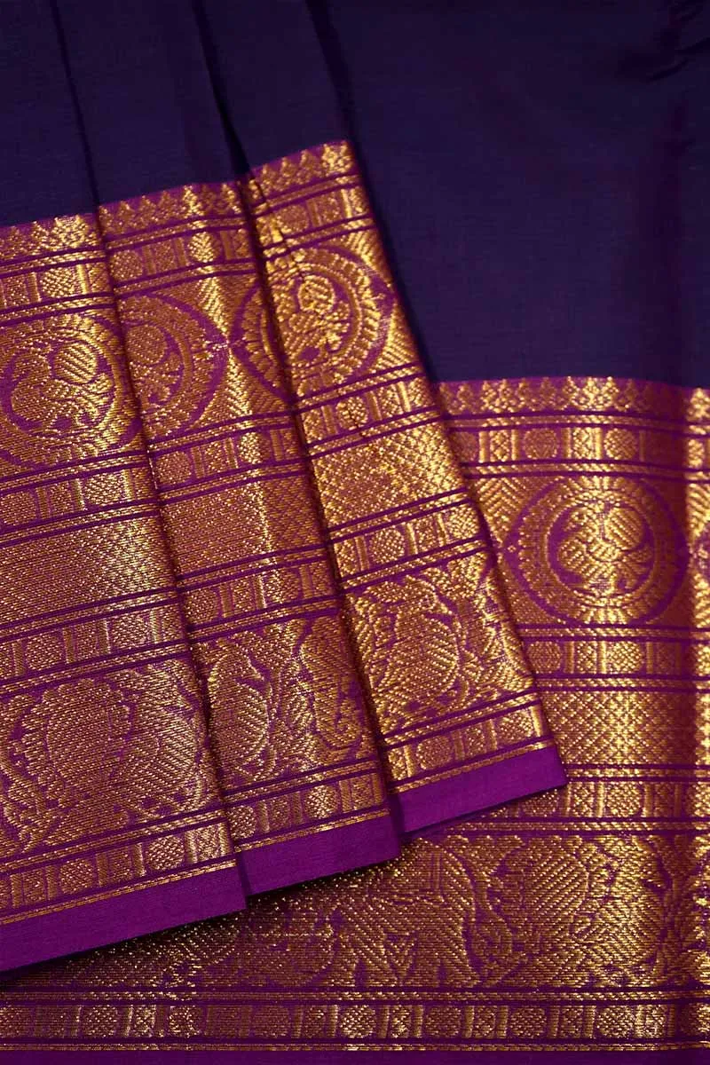 PURPLE WITH MAGENTA KANCHI COTTON SAREE