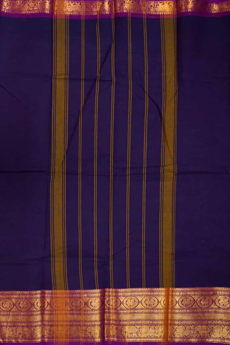 PURPLE WITH MAGENTA KANCHI COTTON SAREE