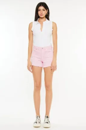 Raw Hem High Waist Denim Shorts