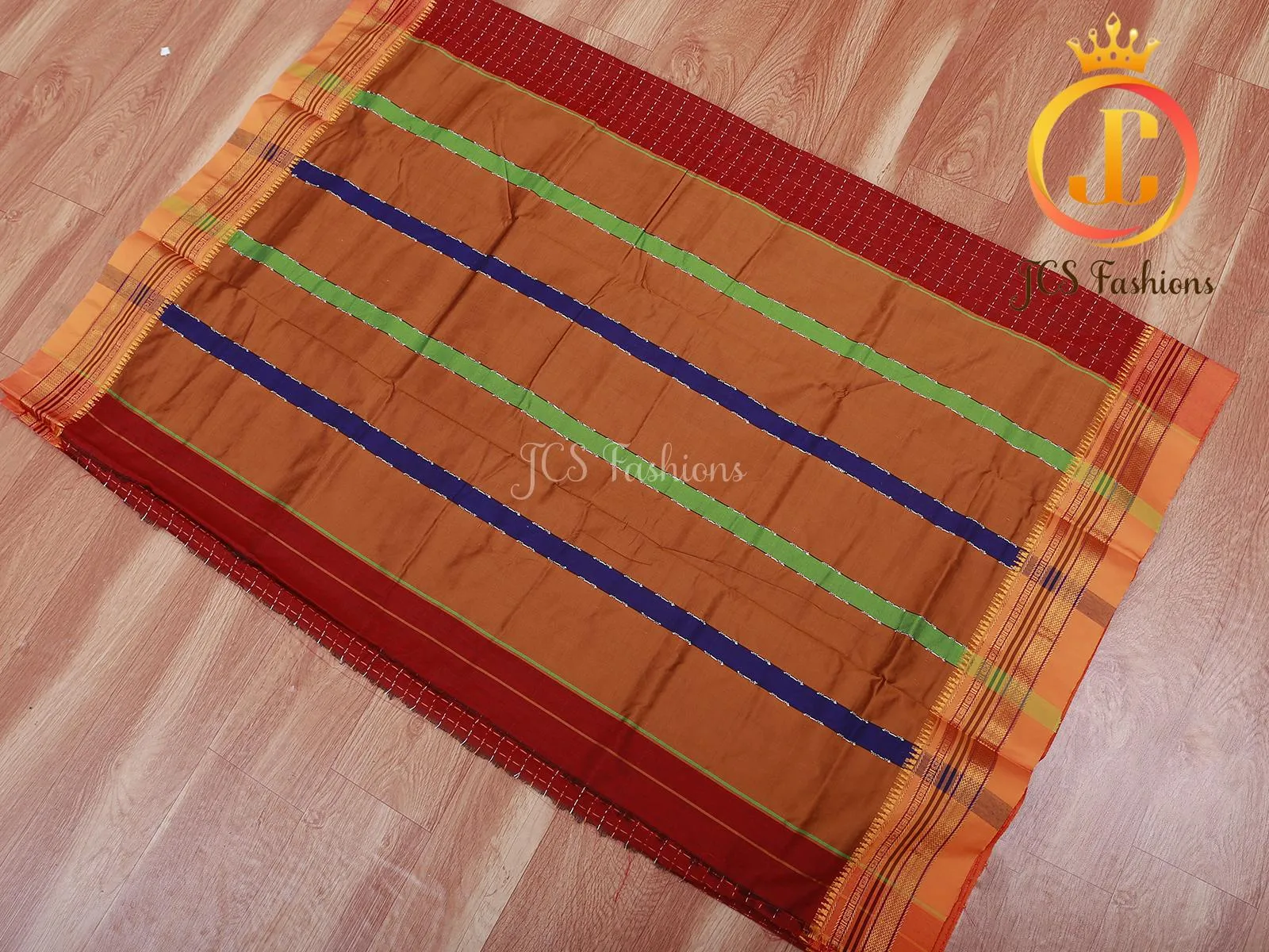 Red Ilkal Soft Cotton Silk Saree With Running Blouse