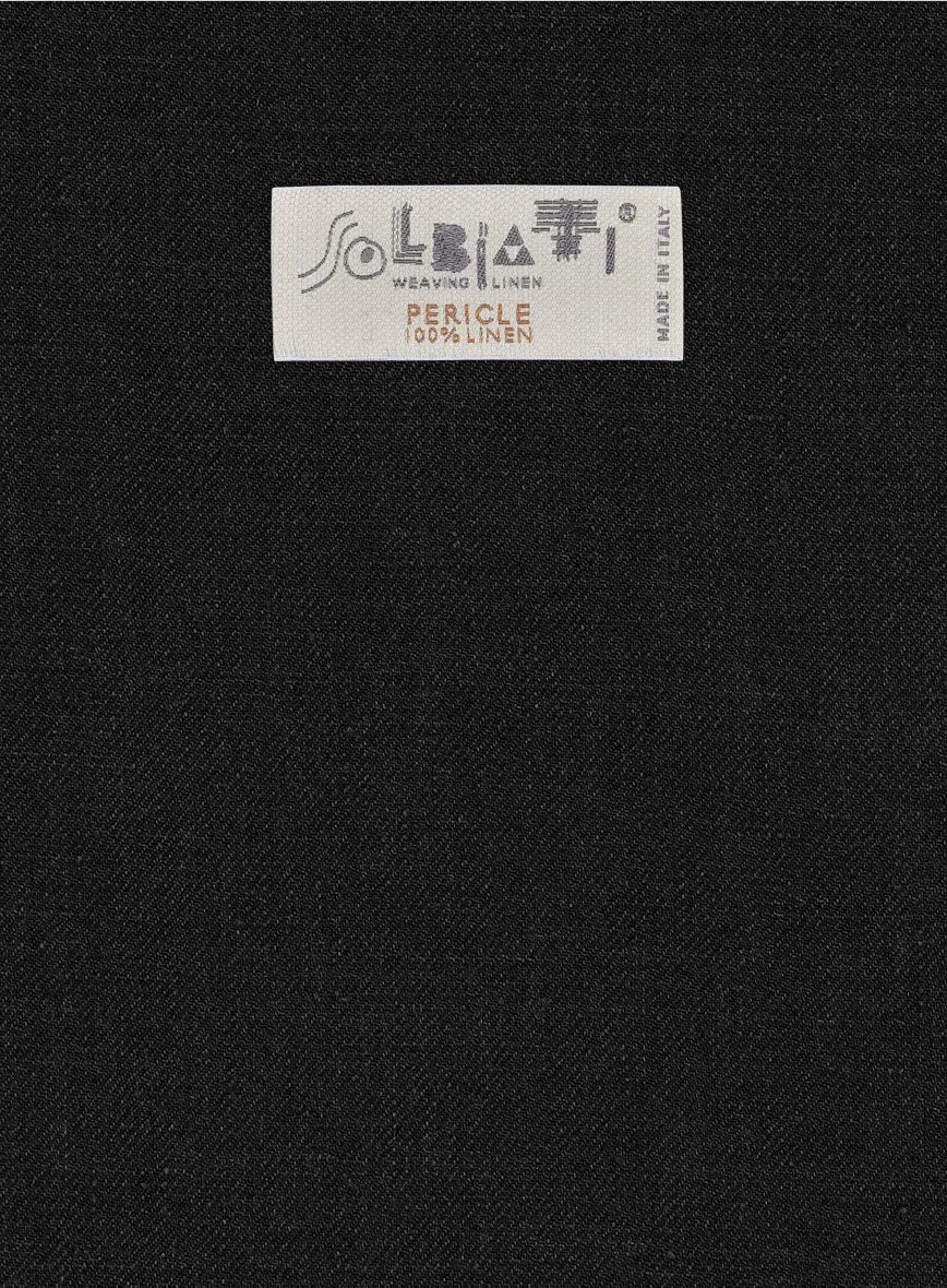 Solbiati Pericle Black Linen Pants