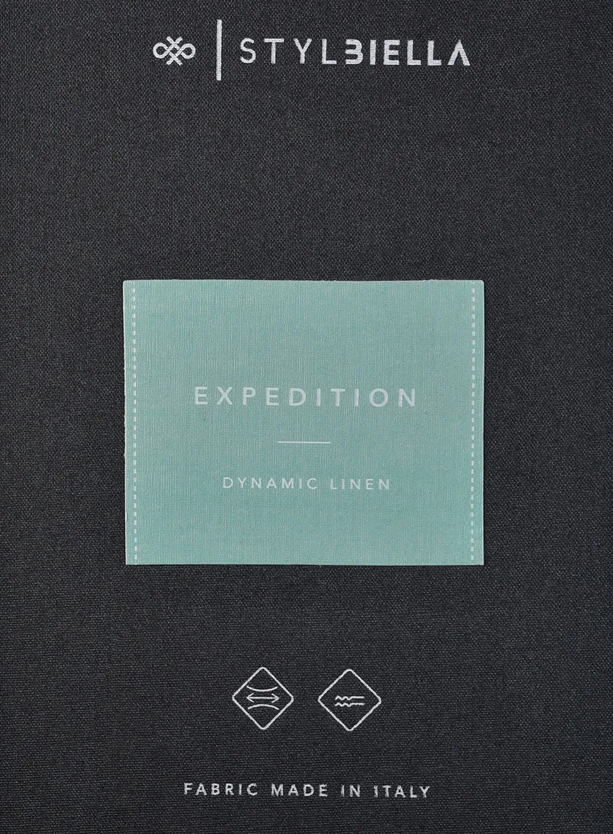 Stylbiella Spring Smoked Blue Linen Pants