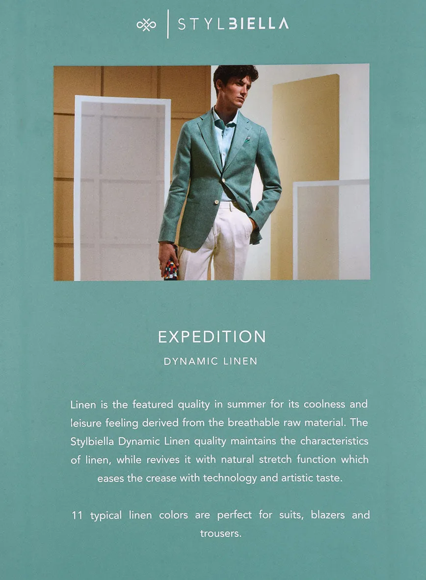 Stylbiella Spring Smoked Blue Linen Pants
