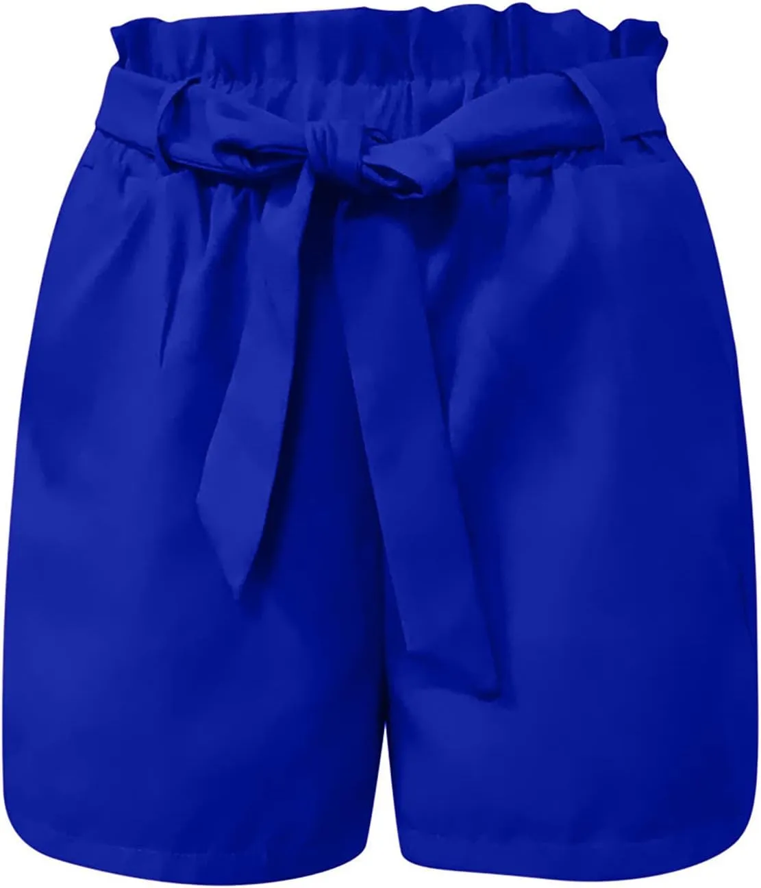 Summer Casual Shorts Women Stretchy Drawstring Pleated Ruffle High Waisted Shorts Womens Dressy Trendy Work Shorts