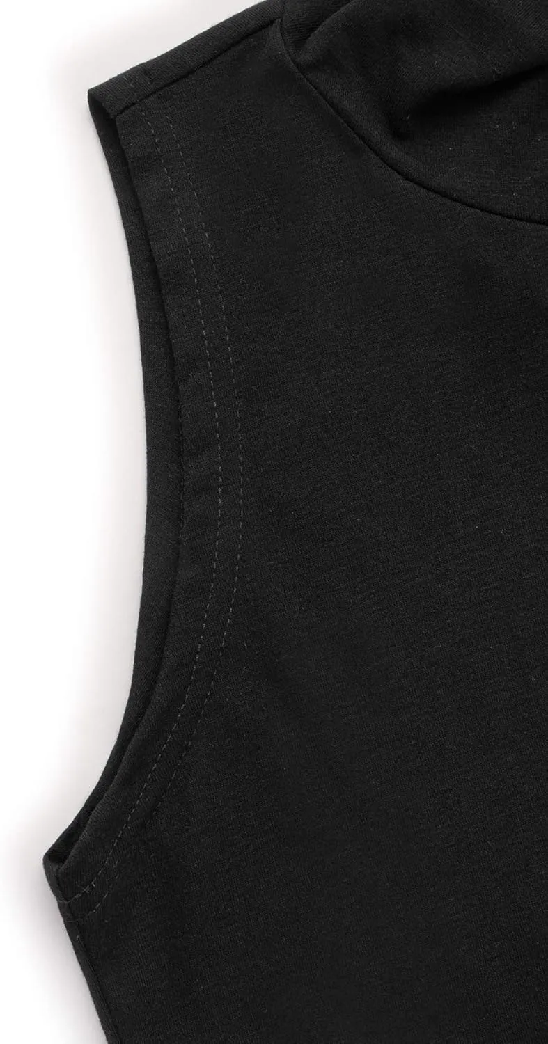 SweatyRocks Women's Summer Sleeveless Hooded Crop Tank Top T-Shirt