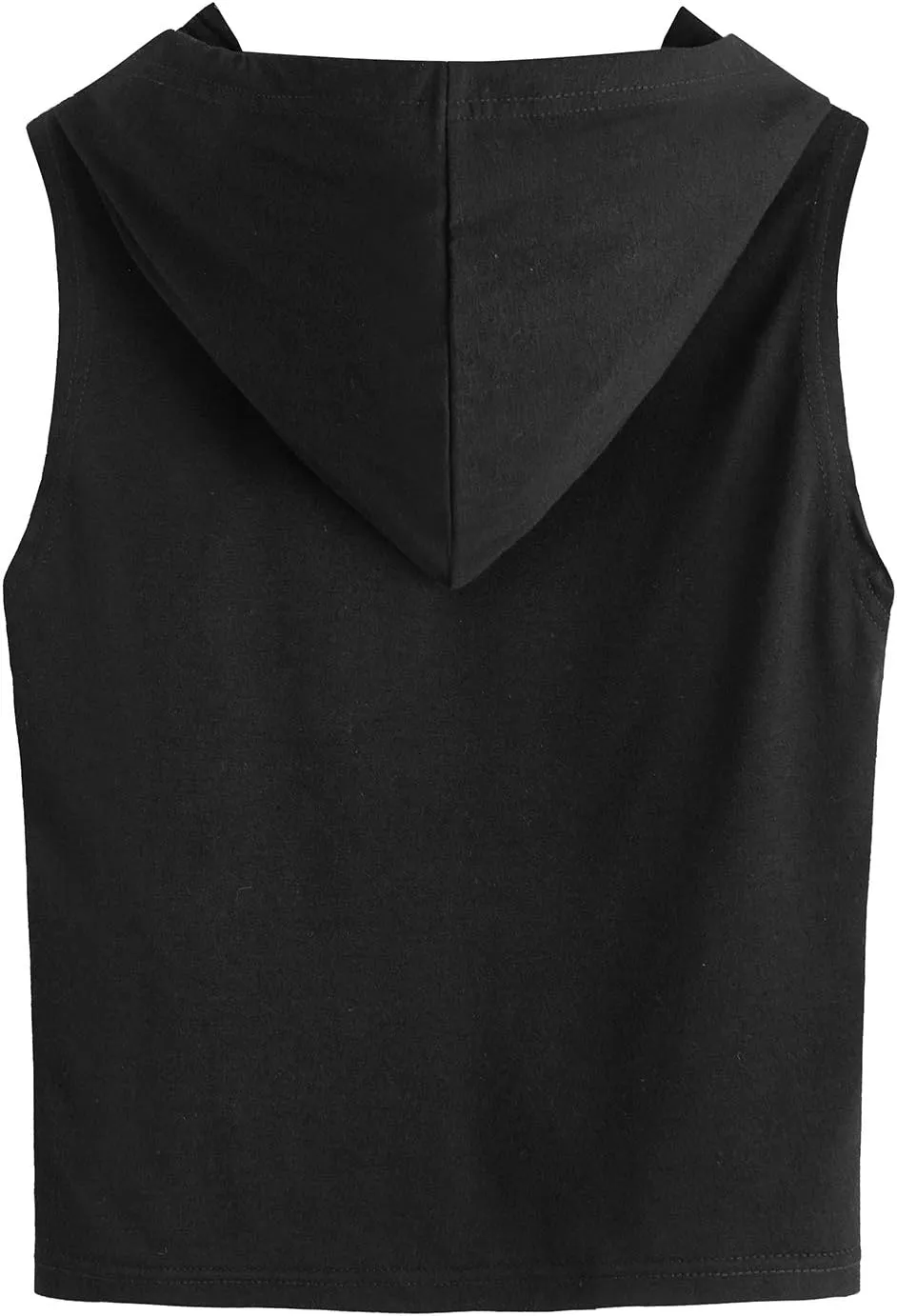 SweatyRocks Women's Summer Sleeveless Hooded Crop Tank Top T-Shirt