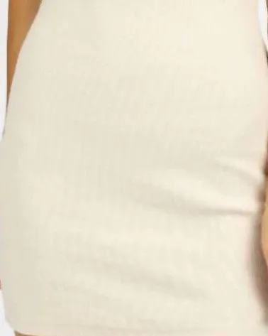 Underbust Detail Tee Mini Dress In Tan | Tan