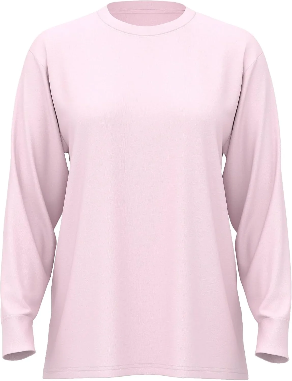 Victoria's Secret Pink Cotton Campus Long Sleeve Oversize Crew Neck Tee Color Light Pink New