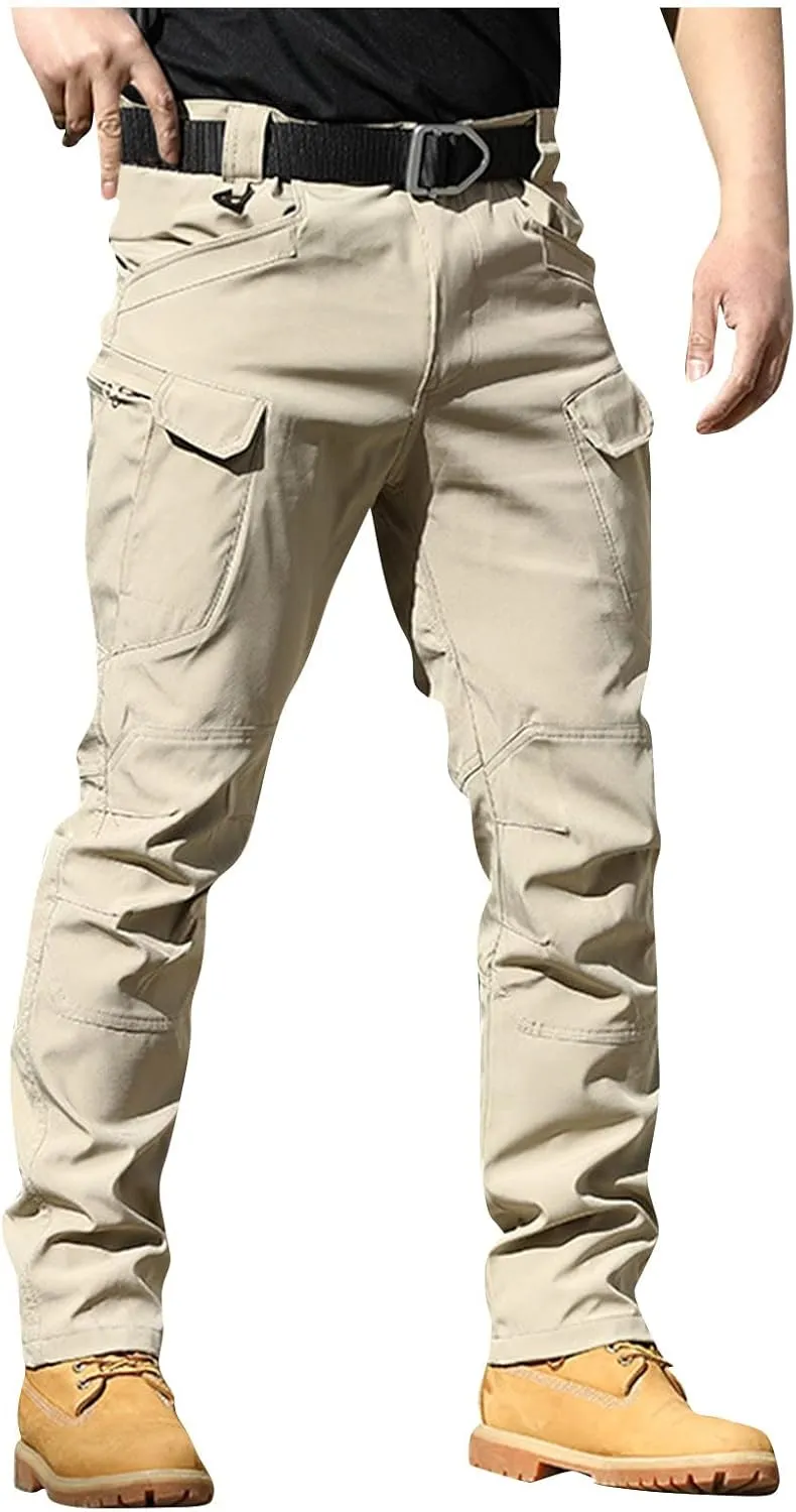 XIAXOGOOL Cargo Pants Men Baggy Sweatpants Mens Tactical Pants Stretch Camo Pant Pocket Hiking Workout Athletic Pants Outdoor